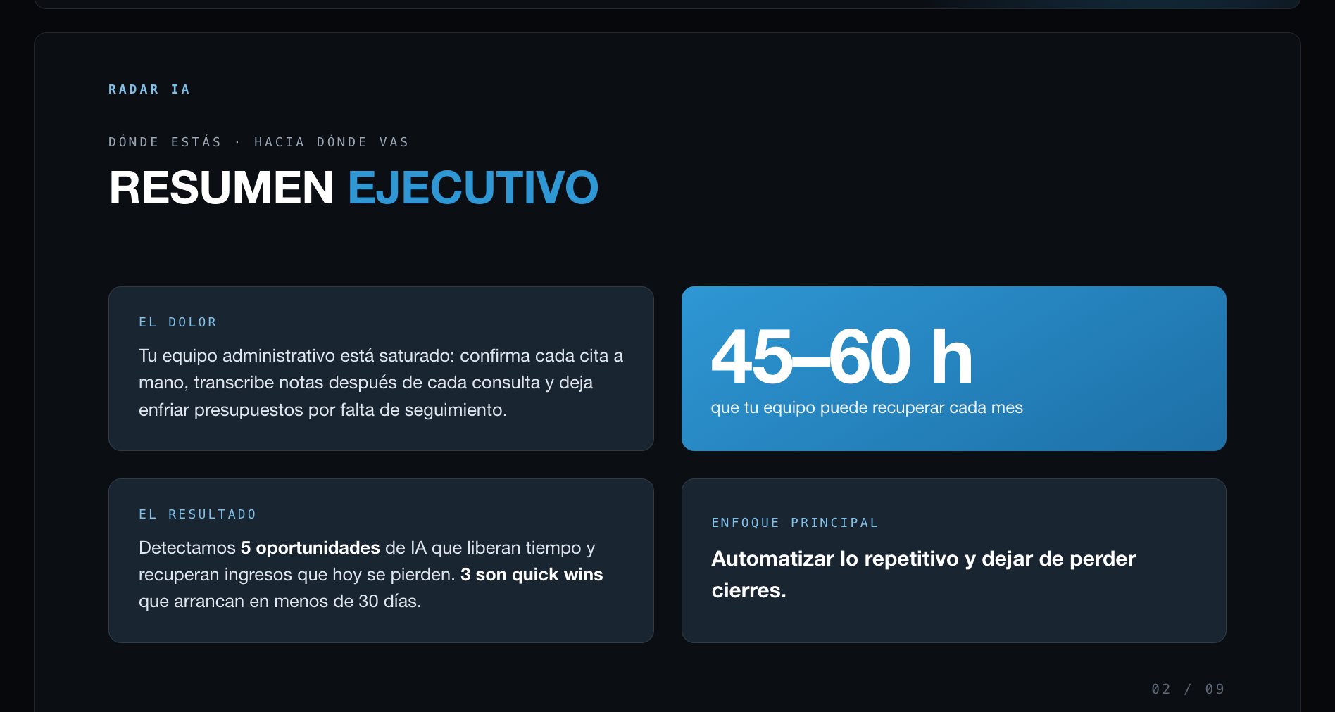 Reporte Radar IA · Resumen ejecutivo