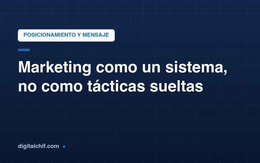 El marketing como un sistema para empresas de servicios