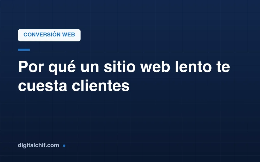 Por qué un sitio web lento le cuesta clientes a tu empresa